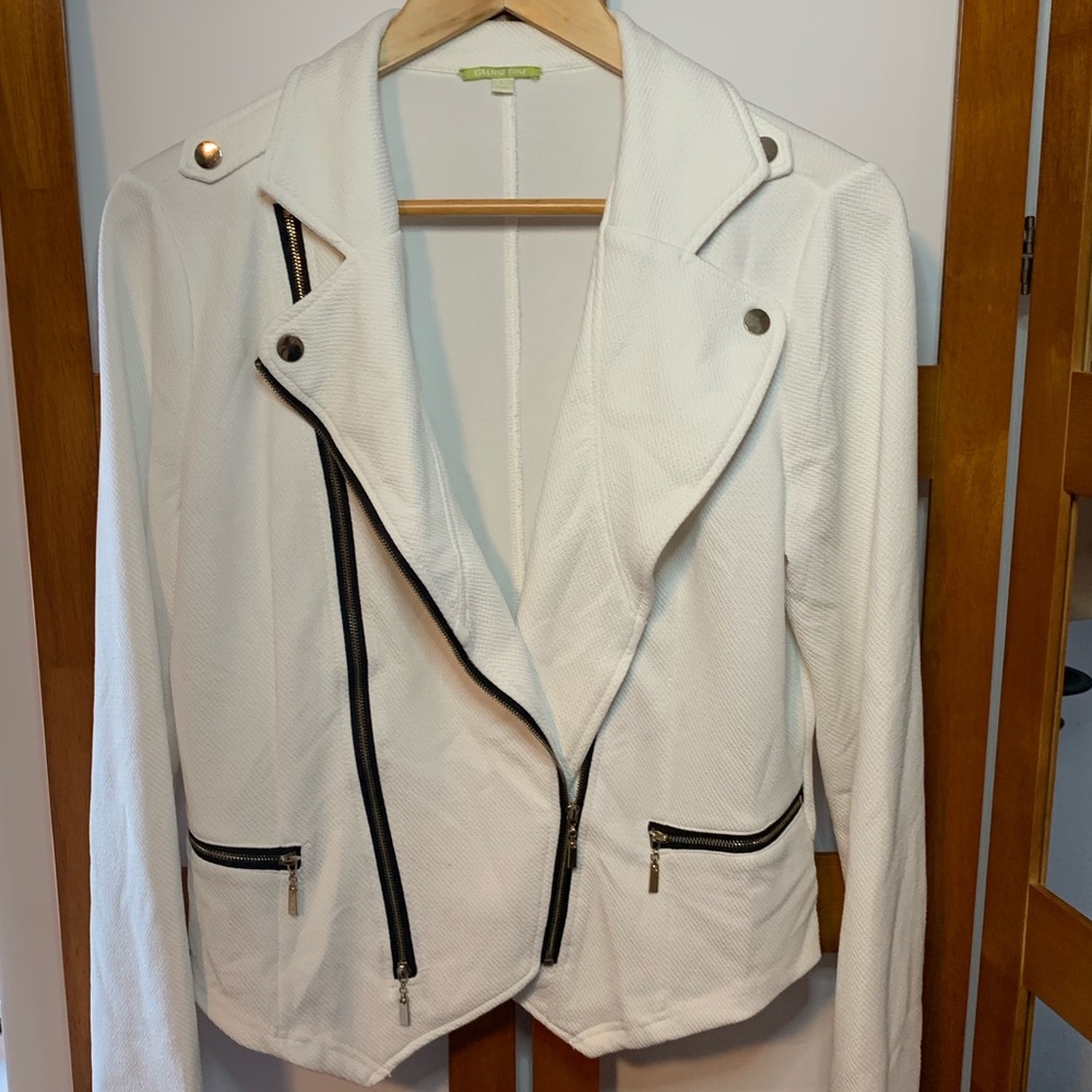 Gianni Bini white moto jacket